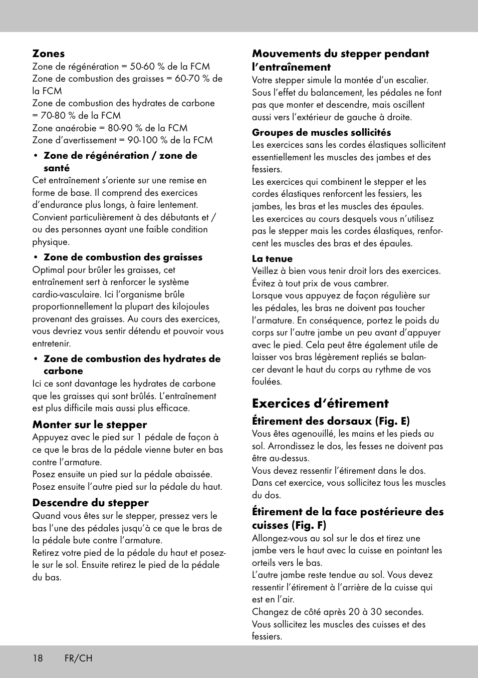 Exercices d‘étirement | Crivit SW-1652 User Manual | Page 16 / 42