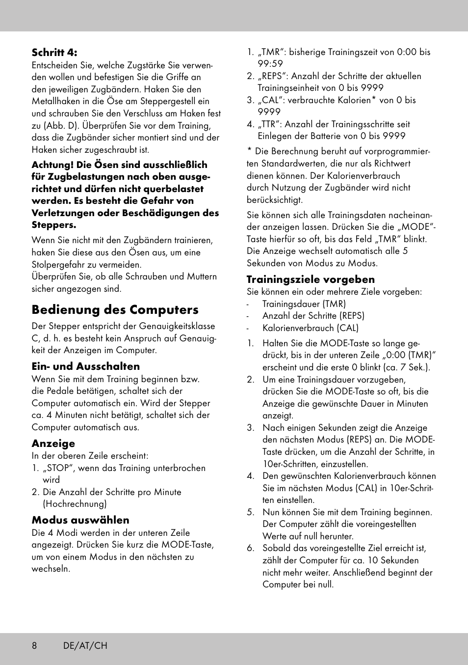 Bedienung des computers | Crivit SW-1652 User Manual | Page 6 / 42