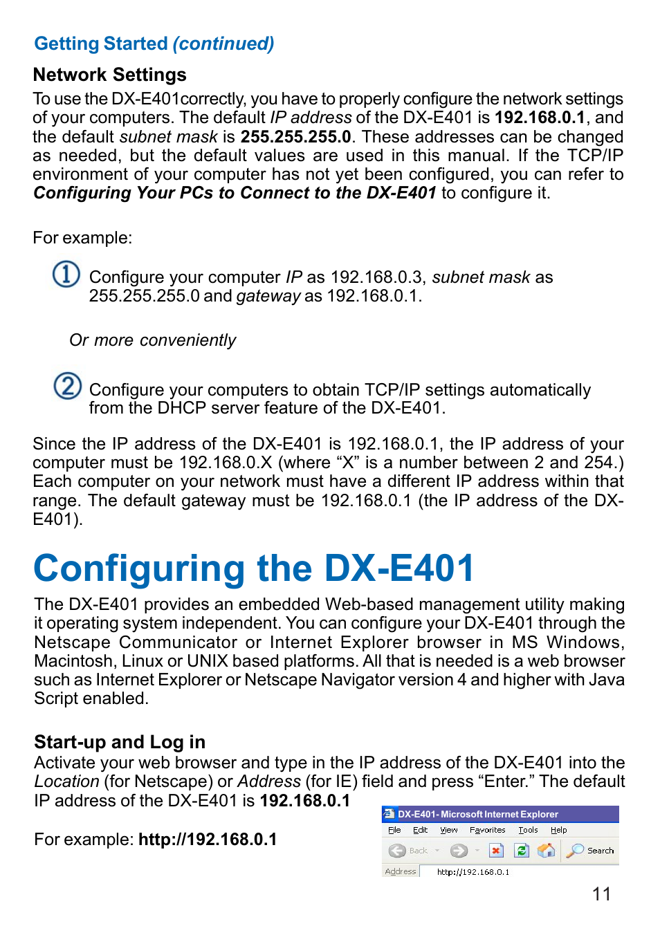 Configuring the dx-e401 | Dynex DX-E401 User Manual | Page 11 / 72