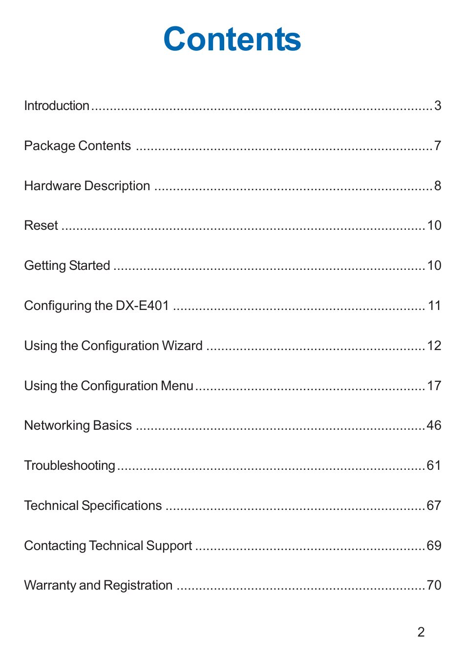 Dynex DX-E401 User Manual | Page 2 / 72
