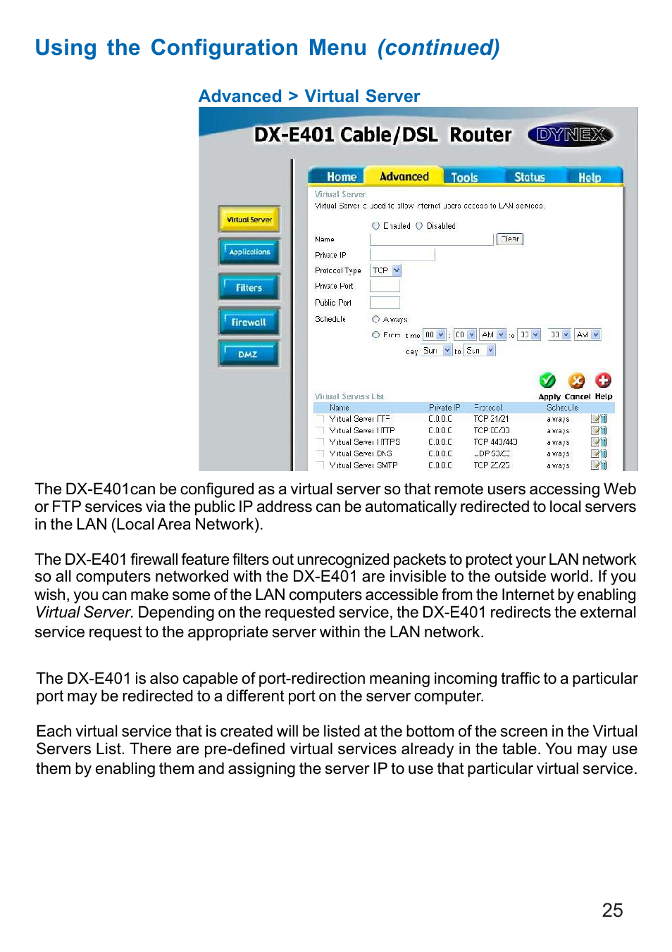 Using the configuration menu (continued) | Dynex DX-E401 User Manual | Page 25 / 72