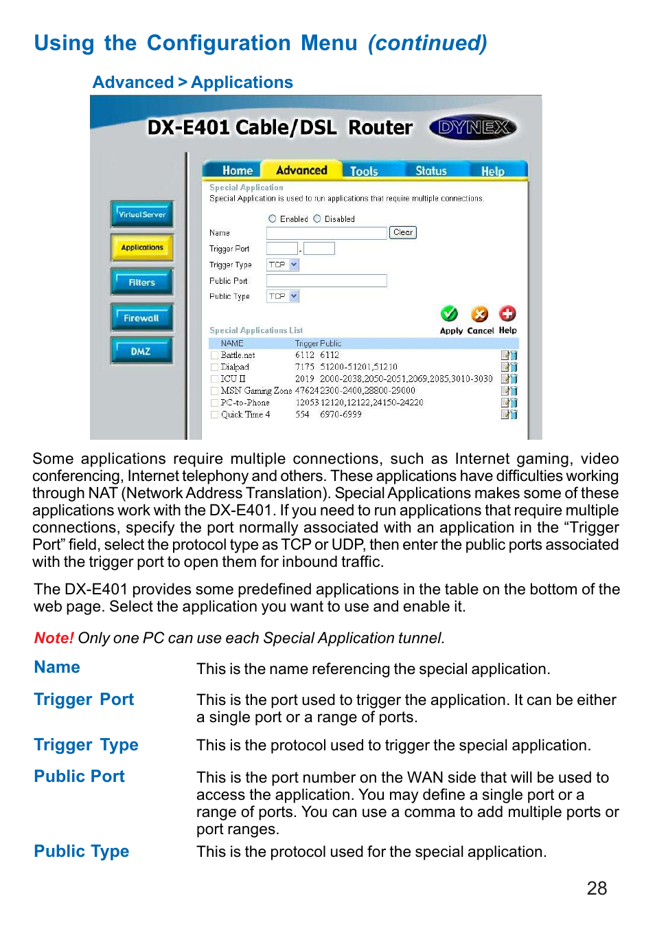 Using the configuration menu (continued) | Dynex DX-E401 User Manual | Page 28 / 72