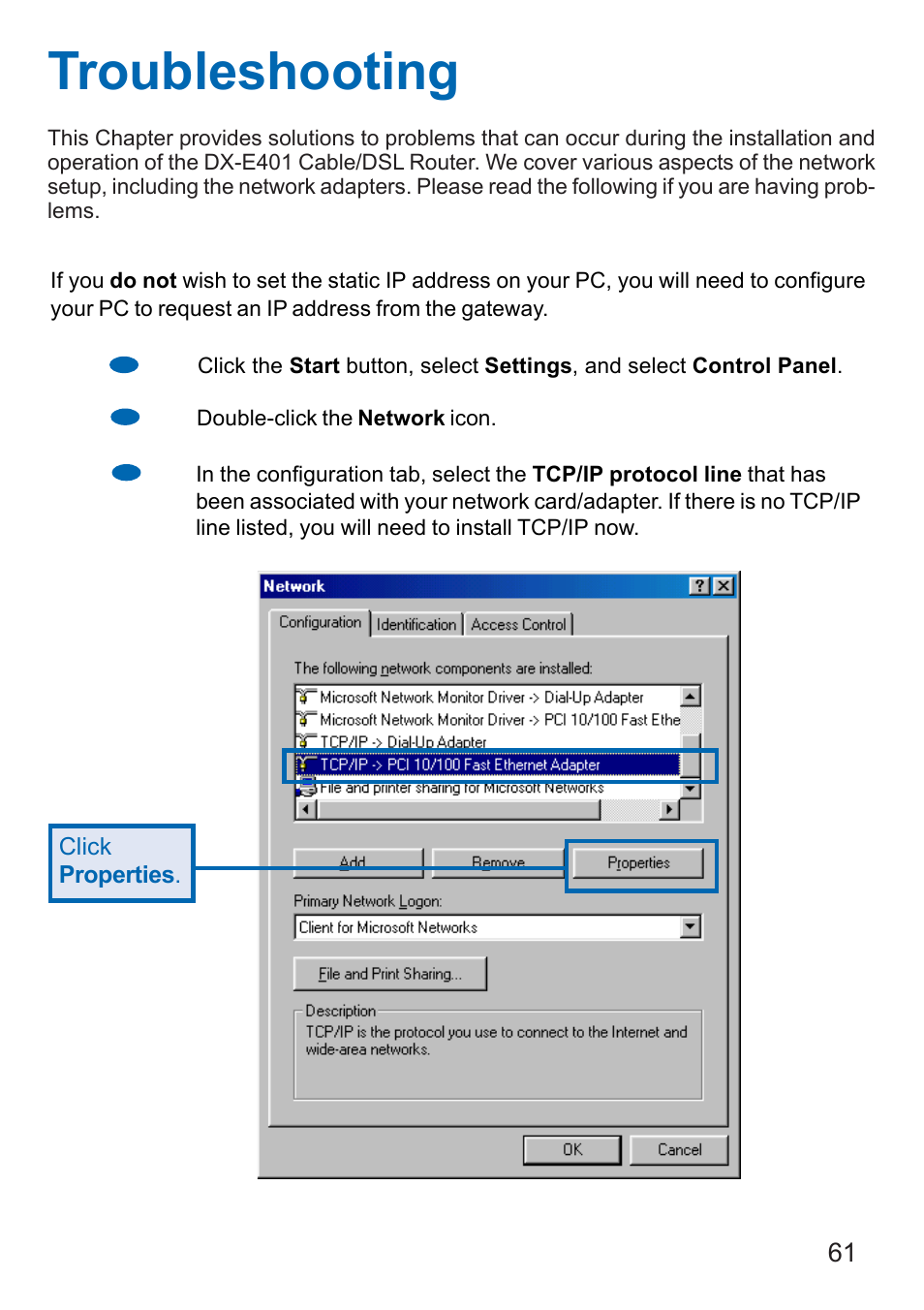 Troubleshooting | Dynex DX-E401 User Manual | Page 61 / 72