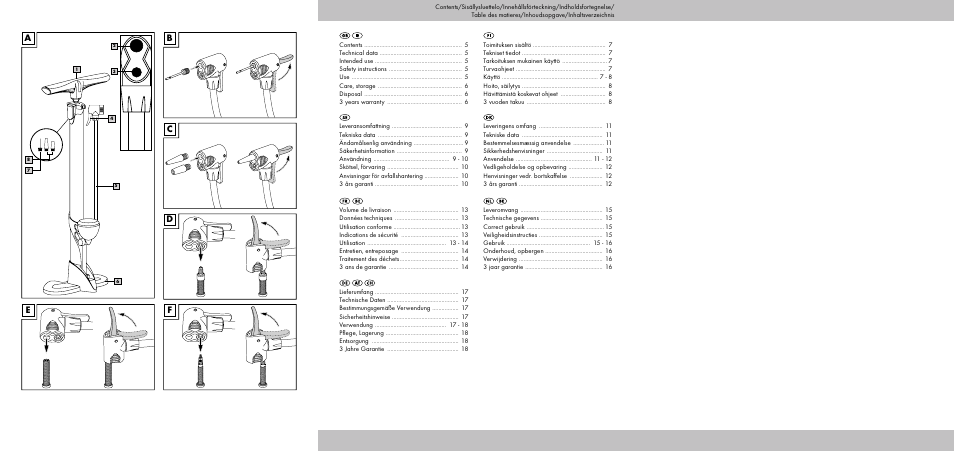 Ce b d f | Crivit SP-1854 User Manual | Page 2 / 18