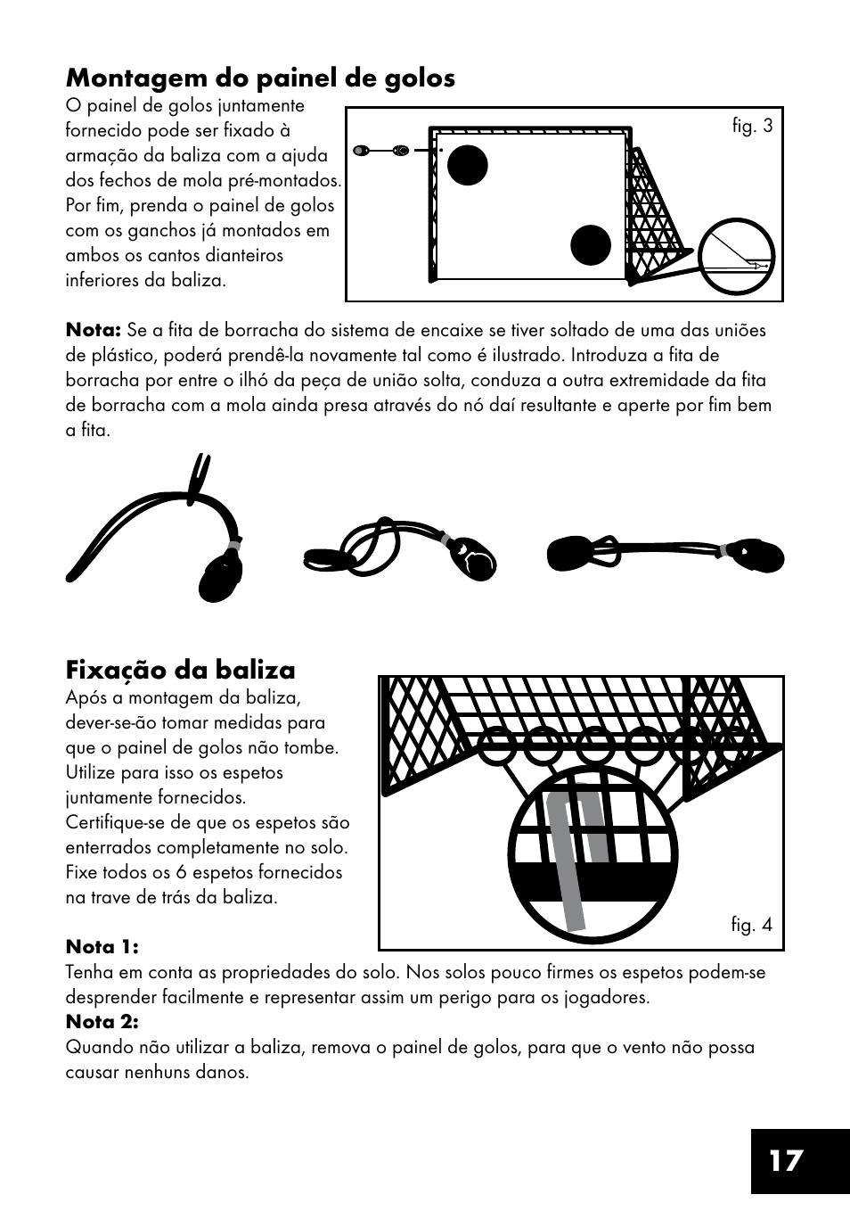 17 montagem do painel de golos, Fixação da baliza | Crivit FT-1400 User Manual | Page 17 / 32