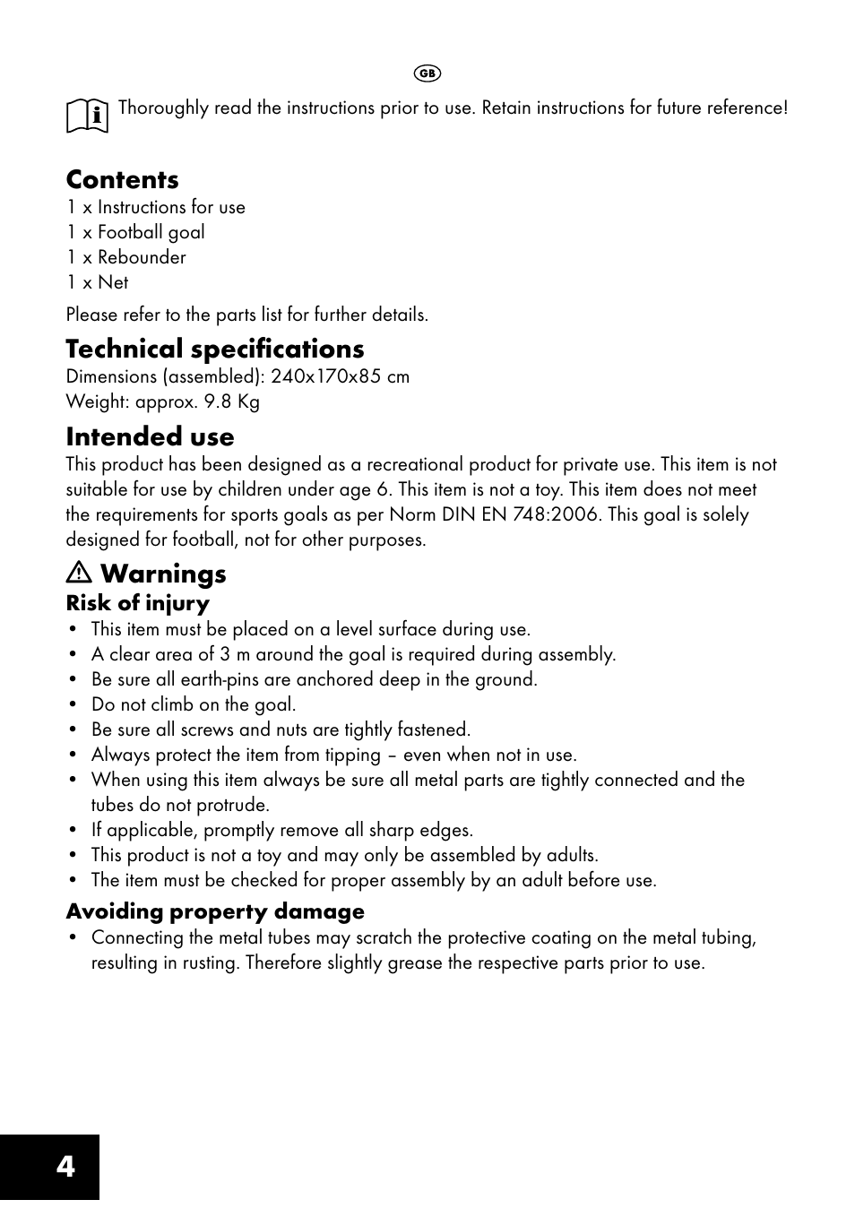 Crivit FT-1400 User Manual | Page 4 / 40