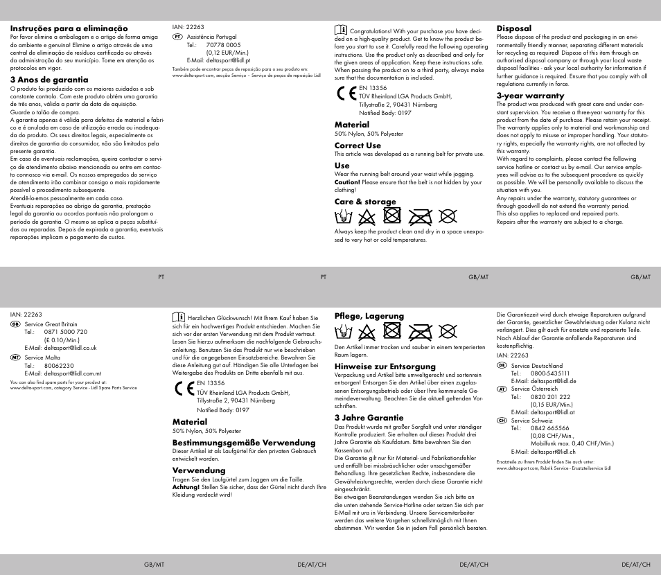 Crivit Running Belt / Running Waistcoat User Manual | Page 2 / 2