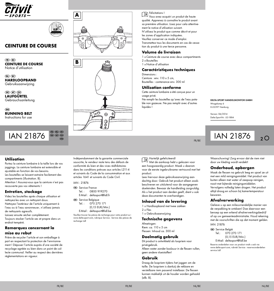 Crivit LG-1884 User Manual | 2 pages