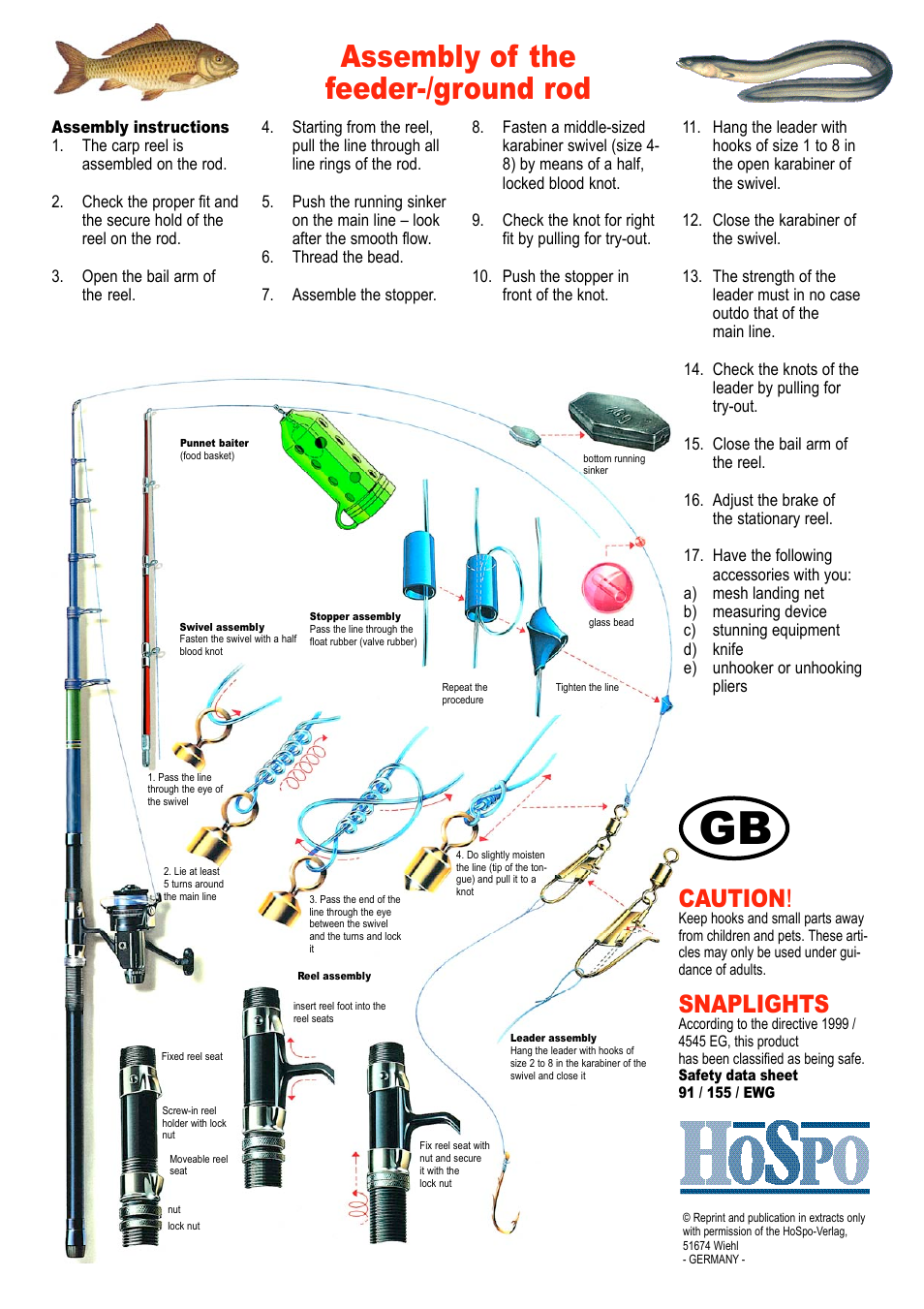 Mi-feeder-gb, Assembly of the feeder-/ground rod | Crivit Bottom/Feeder Fishing Reel Combo 300-6 User Manual | Page 11 / 18