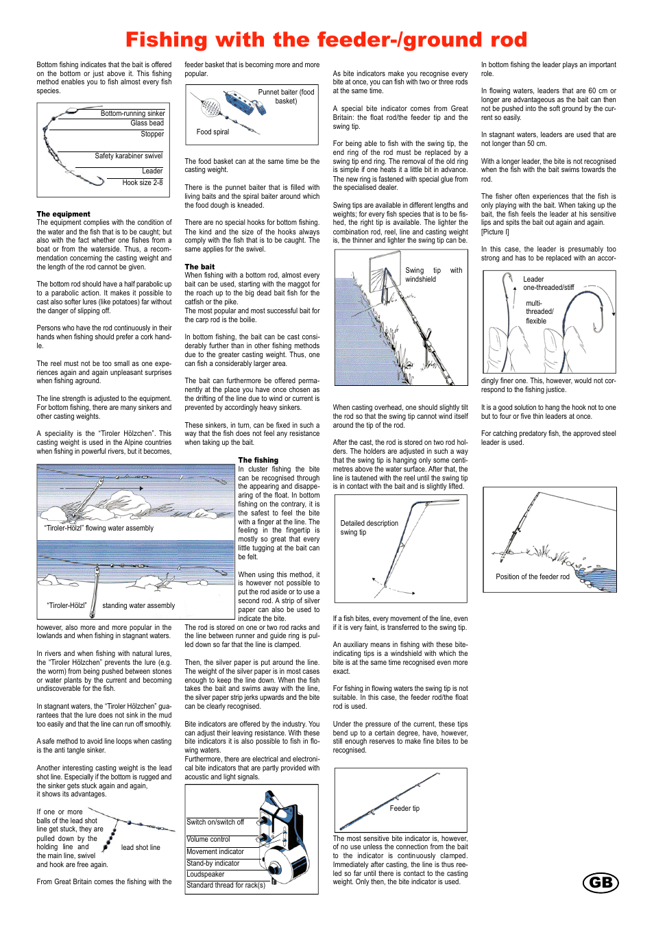 Fishing with the feeder-/ground rod | Crivit Bottom/Feeder Fishing Reel Combo 300-6 User Manual | Page 12 / 18