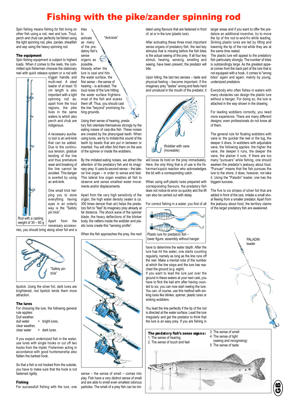 Fishing with the pike/zander spinning rod | Crivit Bottom/Feeder Fishing Reel Combo 300-6 User Manual | Page 16 / 18