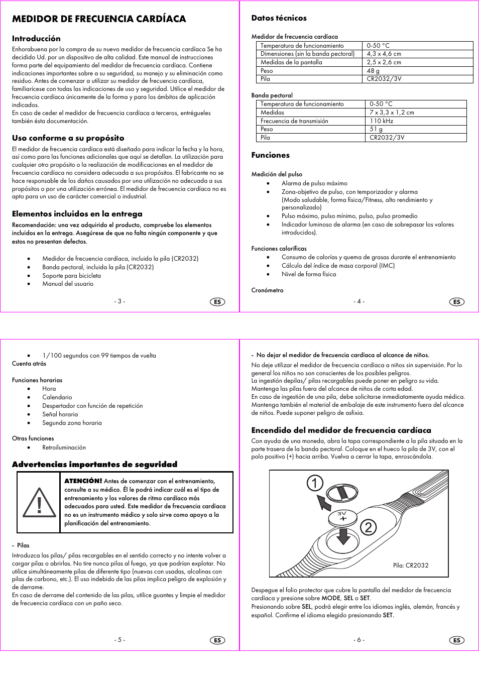 Medidor de frecuencia cardíaca | Crivit 1-LD3814 User Manual | Page 2 / 25