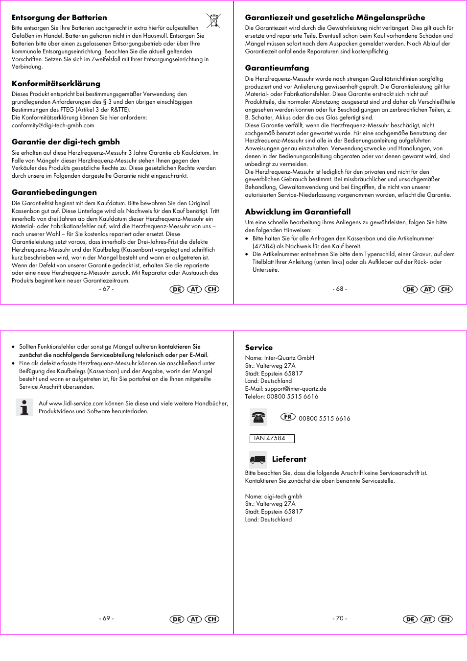 Crivit 1-LD3814 User Manual | Page 18 / 25