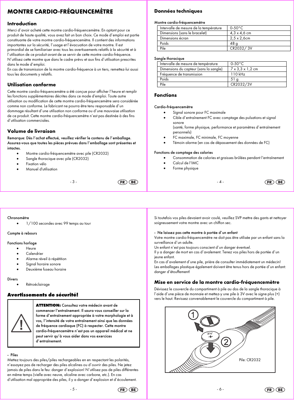 Montre cardio-fréquencemètre | Crivit 1-LD3814 User Manual | Page 2 / 25