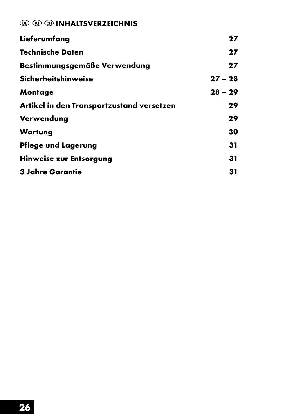 Crivit AS-1461 User Manual | Page 26 / 32