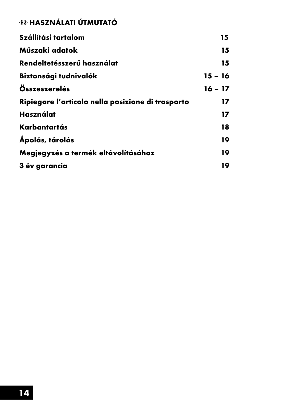 Crivit AS-1461 User Manual | Page 14 / 44