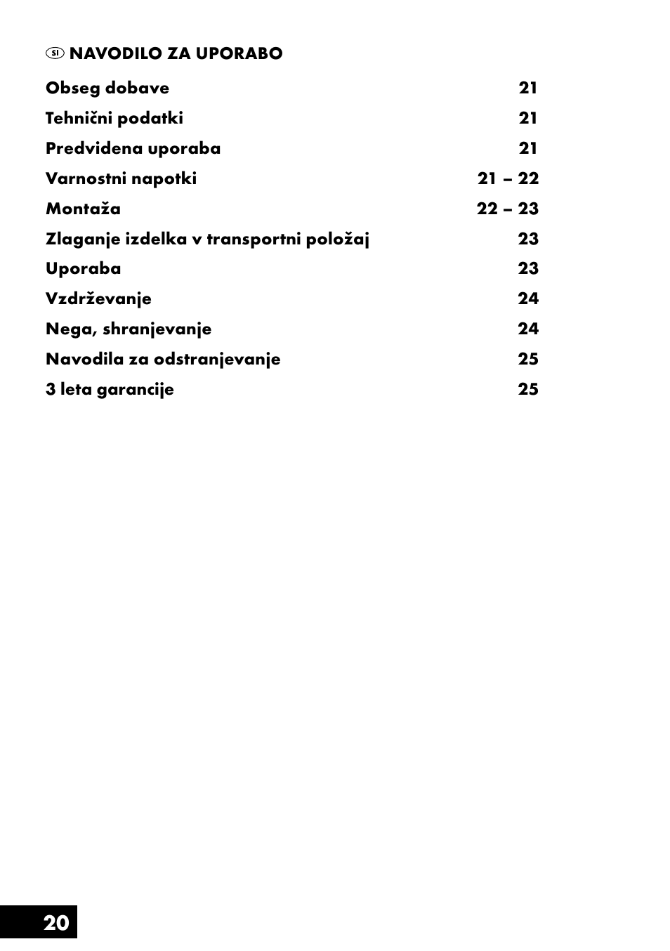 Crivit AS-1461 User Manual | Page 20 / 44