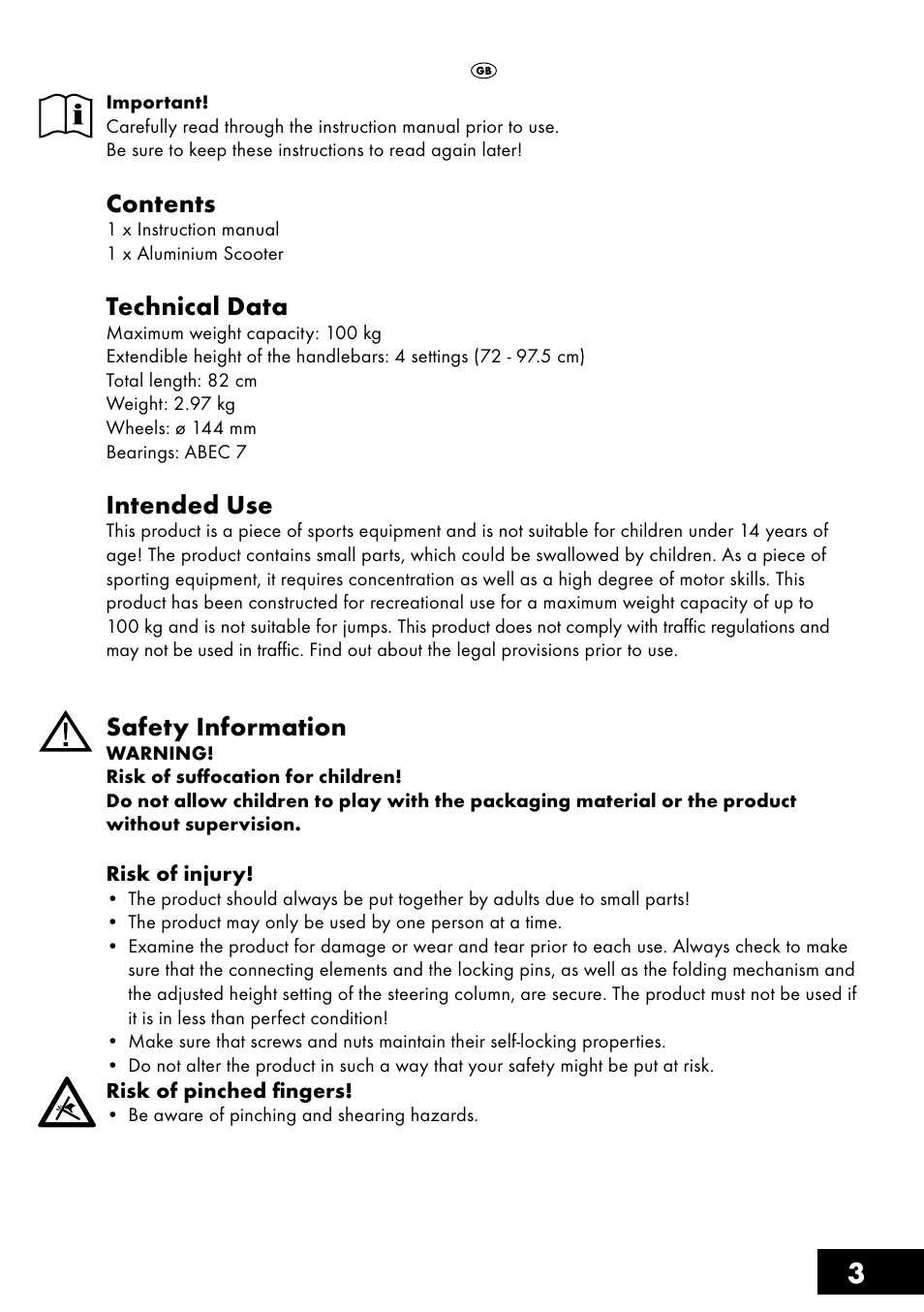 Crivit AS-1461 User Manual | Page 3 / 44