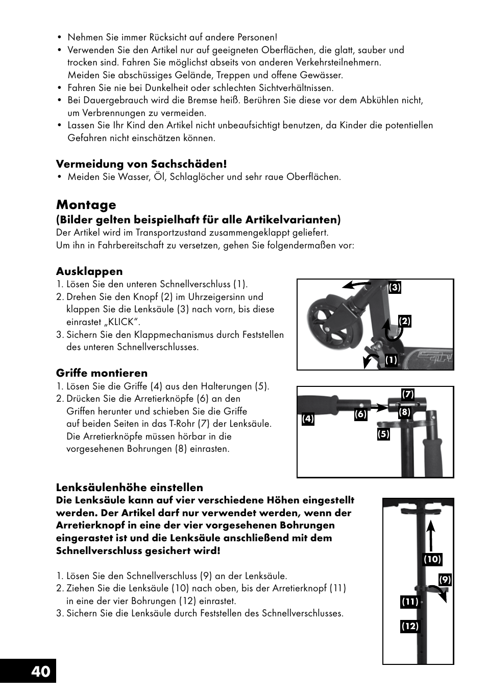 Montage | Crivit AS-1461 User Manual | Page 40 / 44