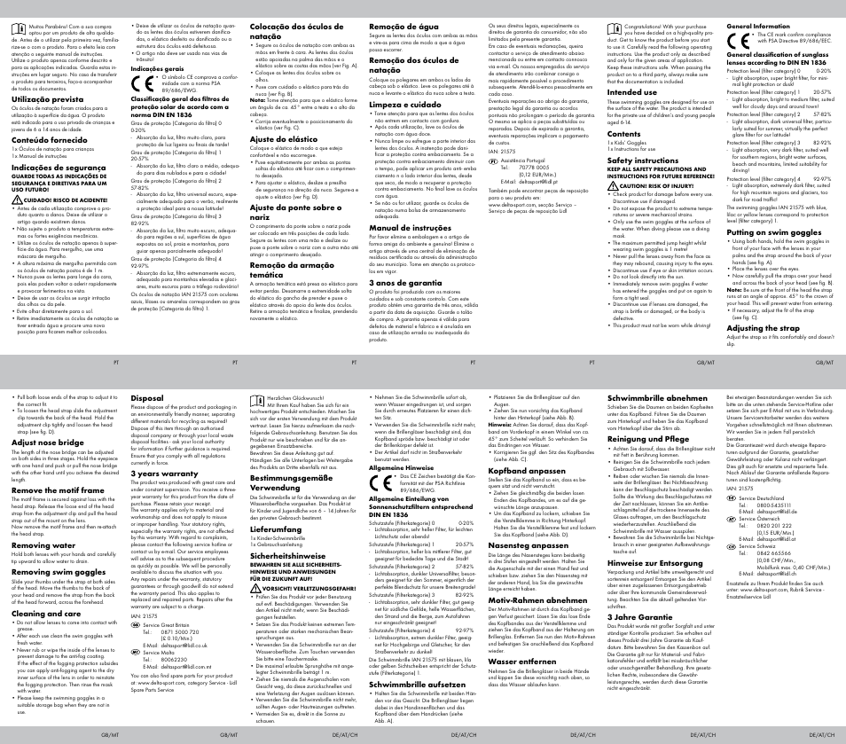Crivit Kids' Goggles User Manual | Page 2 / 2