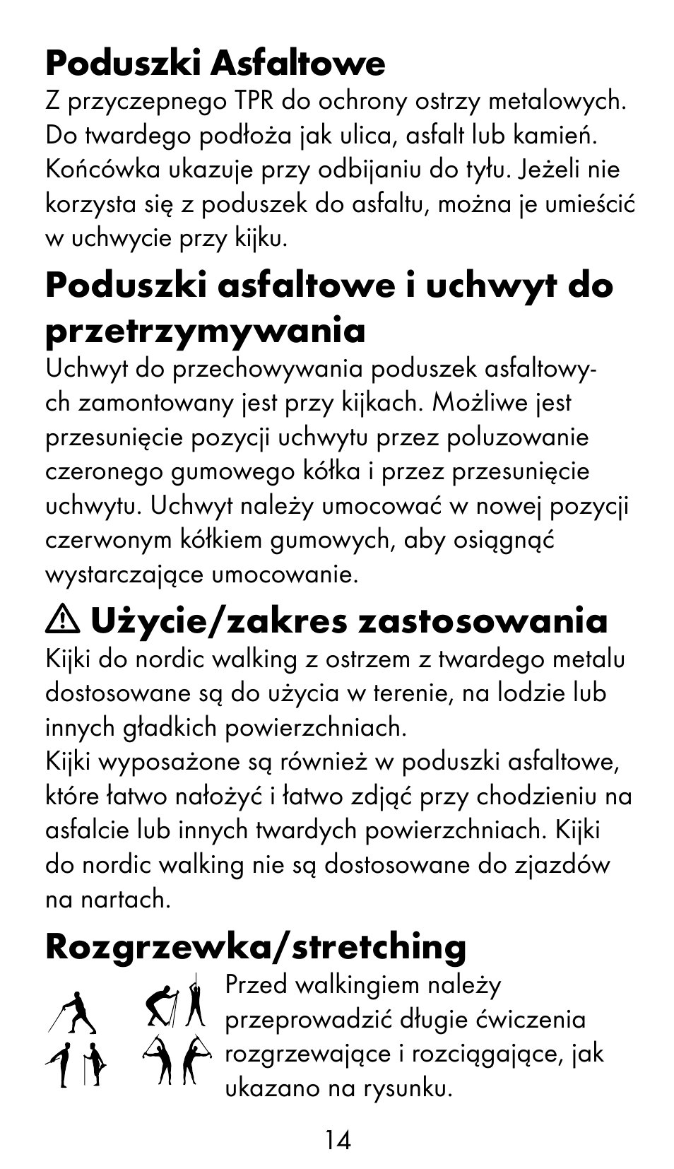 Poduszki asfaltowe, Poduszki asfaltowe i uchwyt do przetrzymywania, Użycie/zakres zastosowania | Rozgrzewka/stretching | Crivit WS-1370 User Manual | Page 14 / 60