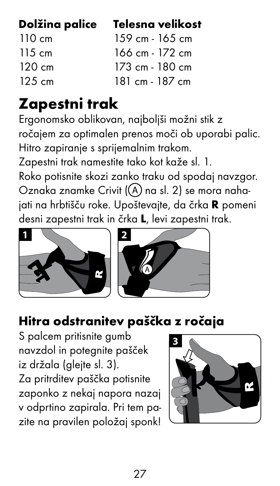 Zapestni trak | Crivit WS-1370 User Manual | Page 27 / 60