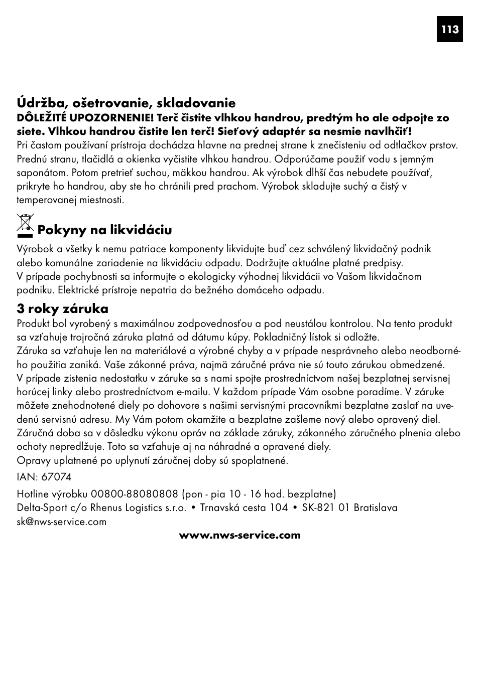 Crivit DS-1435 User Manual | Page 111 / 130