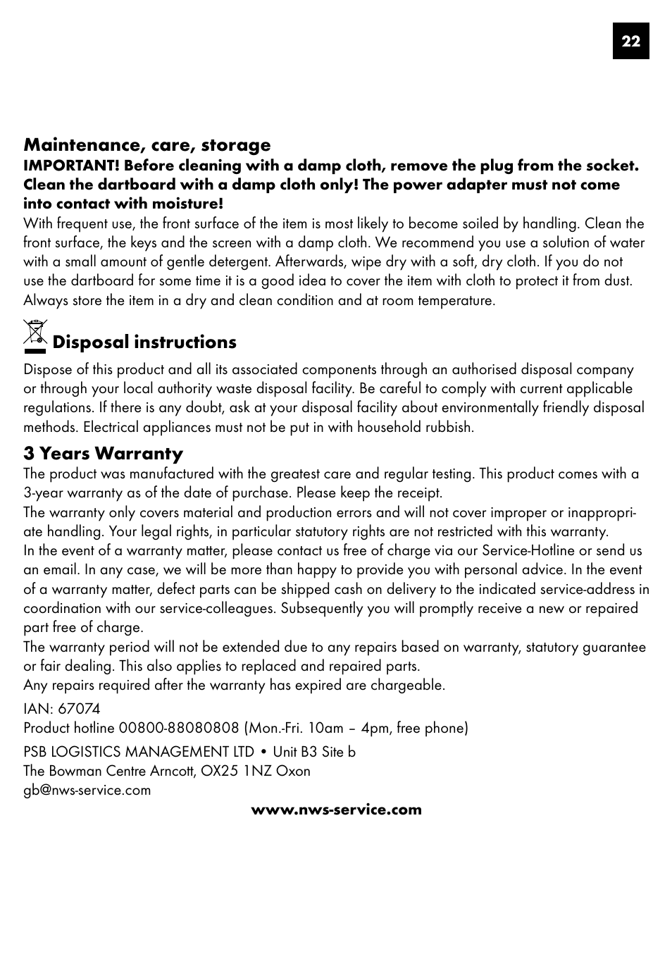 Crivit DS-1435 User Manual | Page 20 / 130