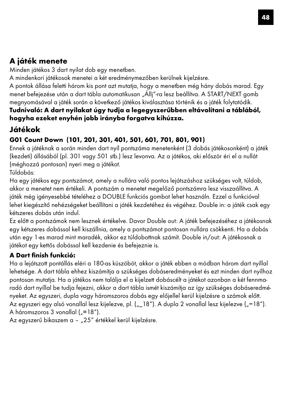 A játék menete, Játékok | Crivit DS-1435 User Manual | Page 46 / 130