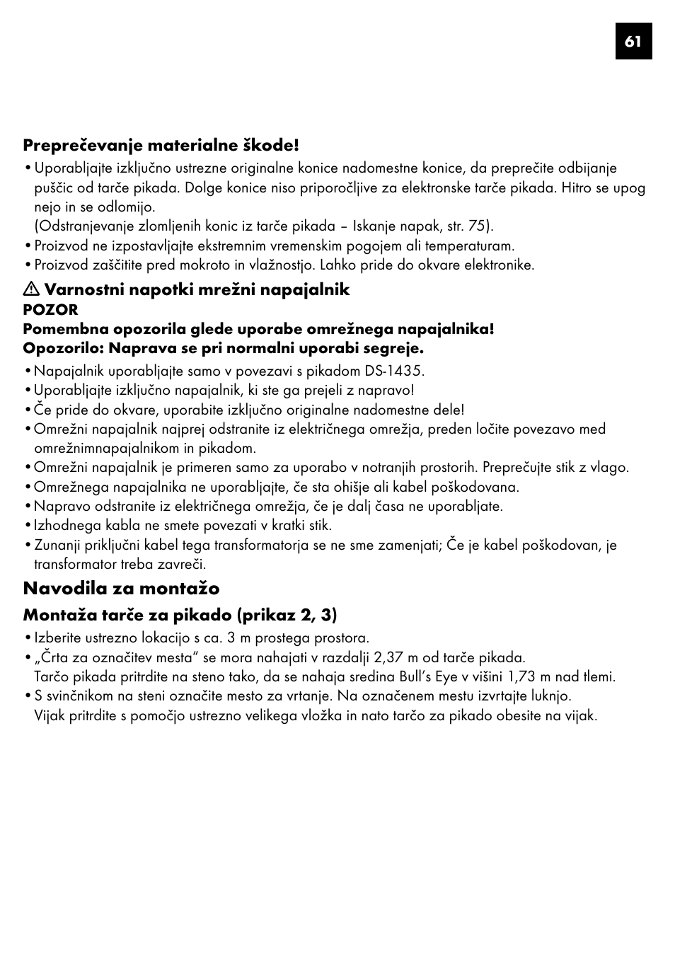 Navodila za montažo | Crivit DS-1435 User Manual | Page 59 / 130