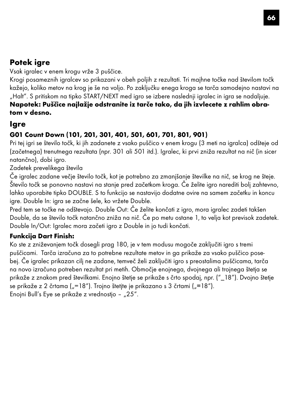 Potek igre, Igre | Crivit DS-1435 User Manual | Page 64 / 130