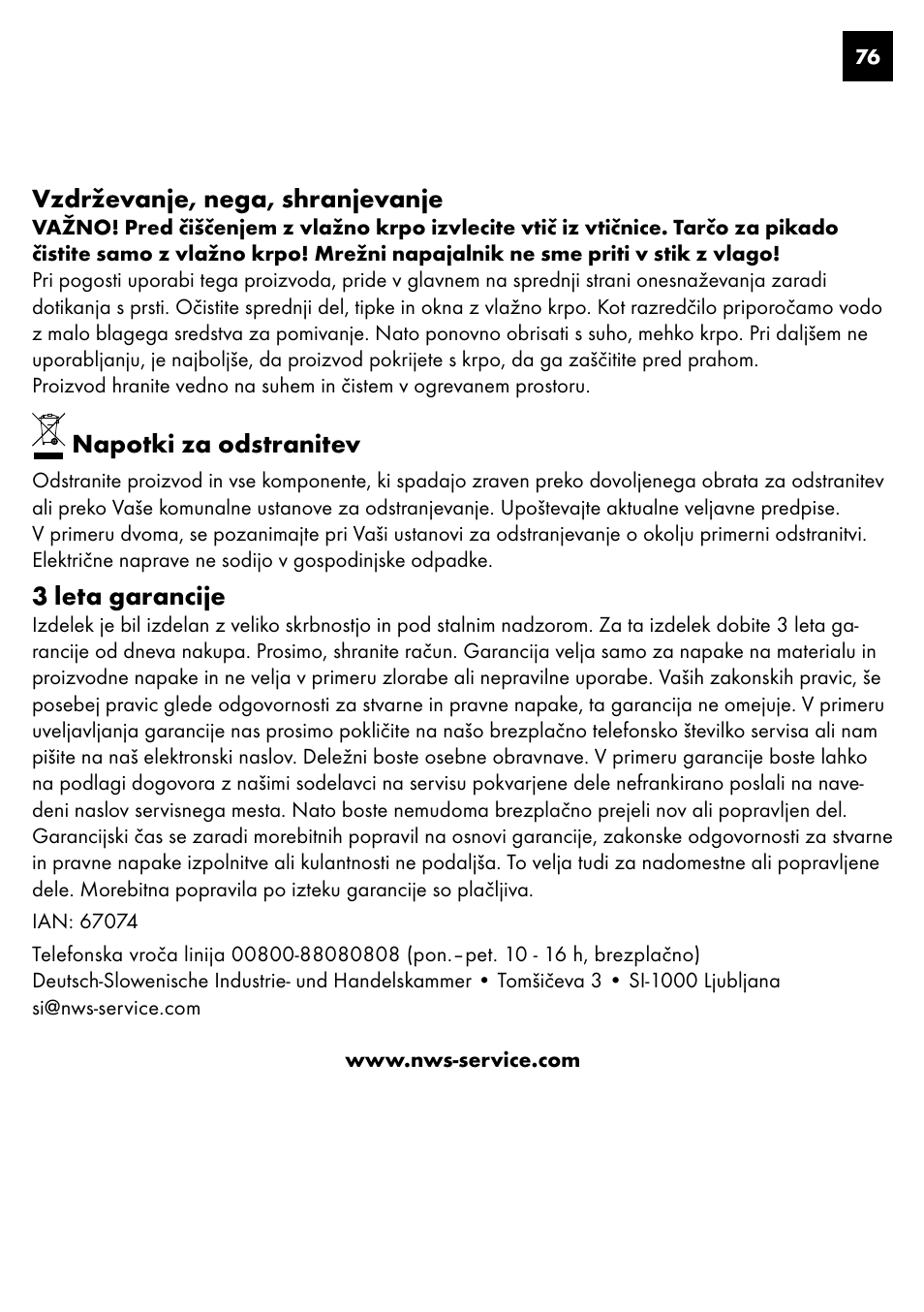 Crivit DS-1435 User Manual | Page 74 / 130