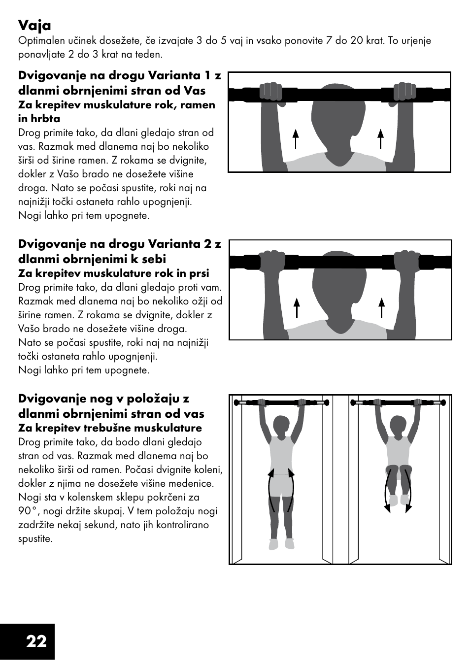 22 vaja | Crivit TR-1433 User Manual | Page 22 / 40