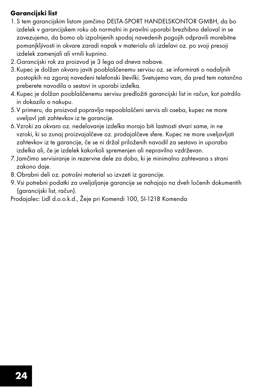 Crivit TR-1433 User Manual | Page 24 / 40