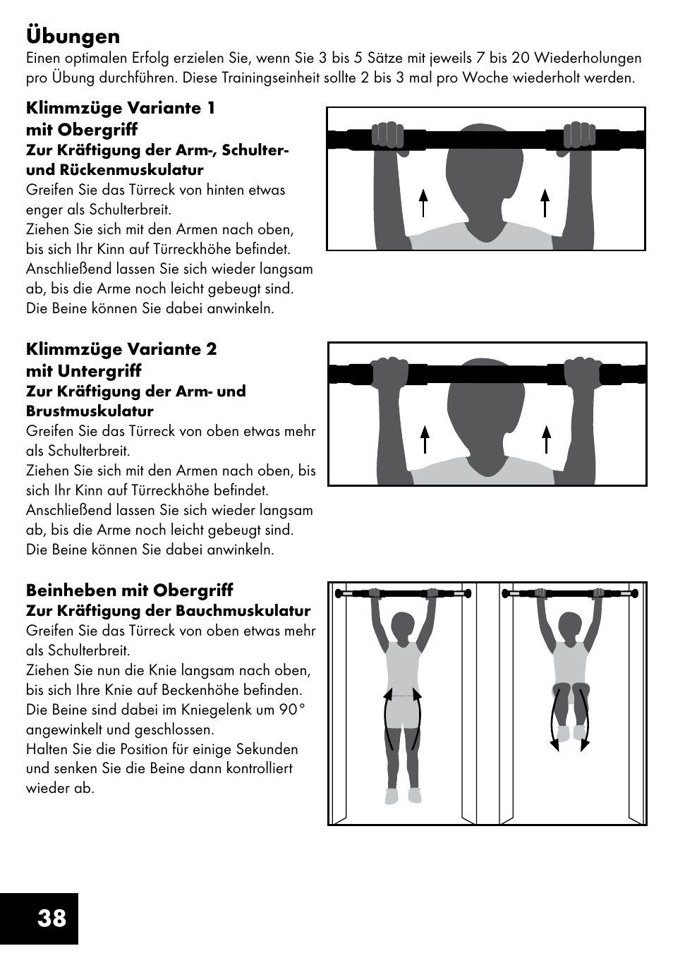 38 übungen | Crivit TR-1433 User Manual | Page 38 / 40