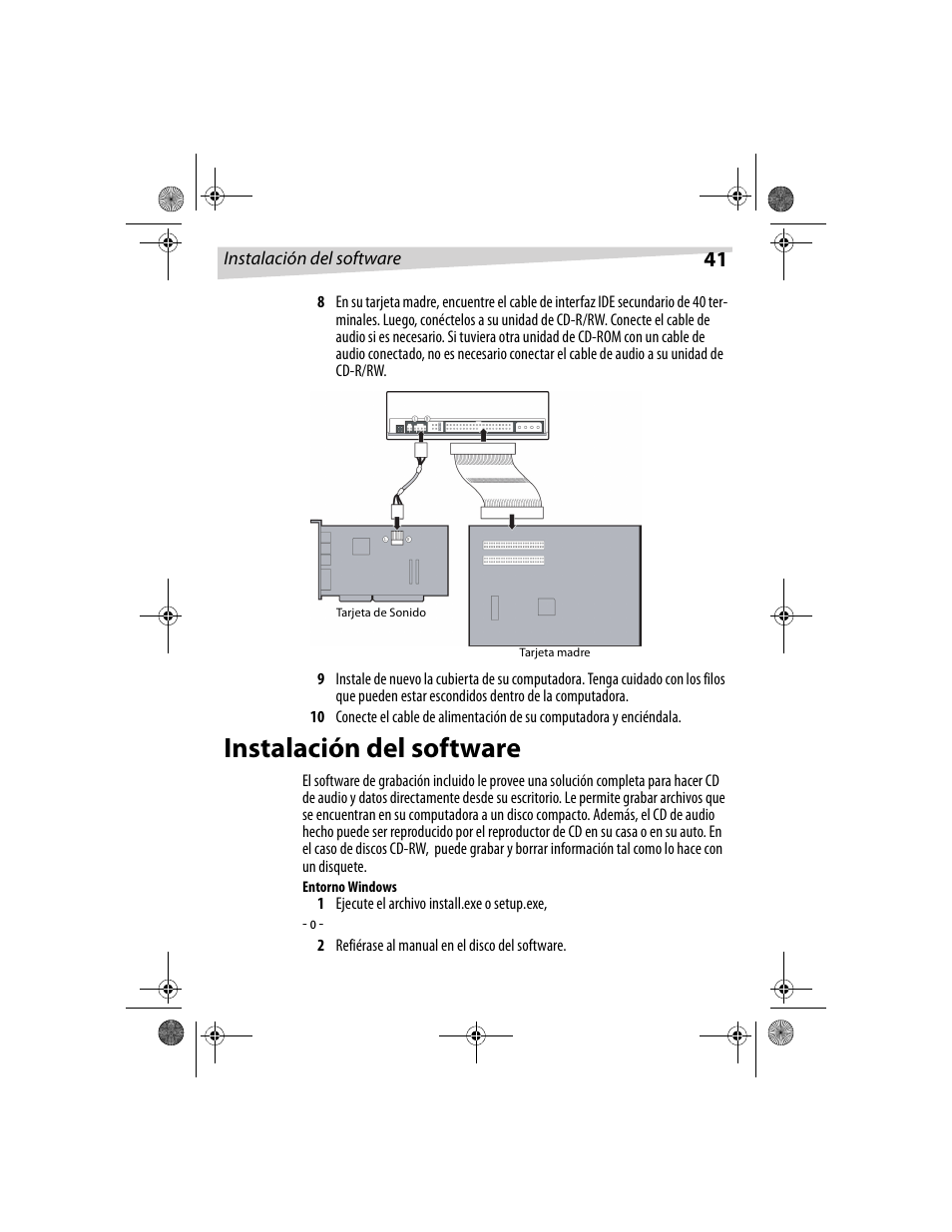 Instalación del software | Dynex DX-CDRW52 User Manual | Page 41 / 47
