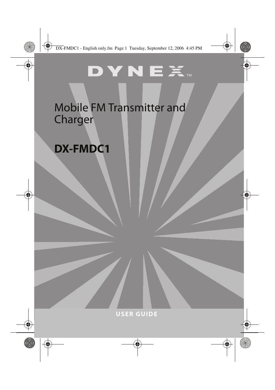 Dynex DX-FMDC1 User Manual | 12 pages