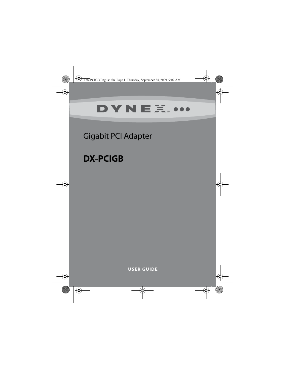 Dynex DX-PCIGB User Manual | 20 pages