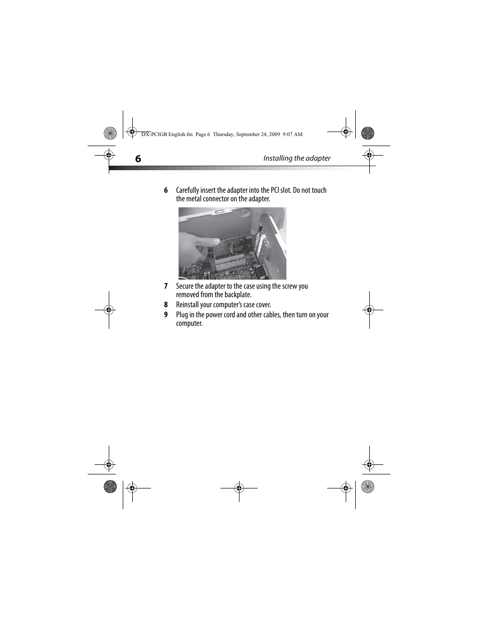 Dynex DX-PCIGB User Manual | Page 6 / 20
