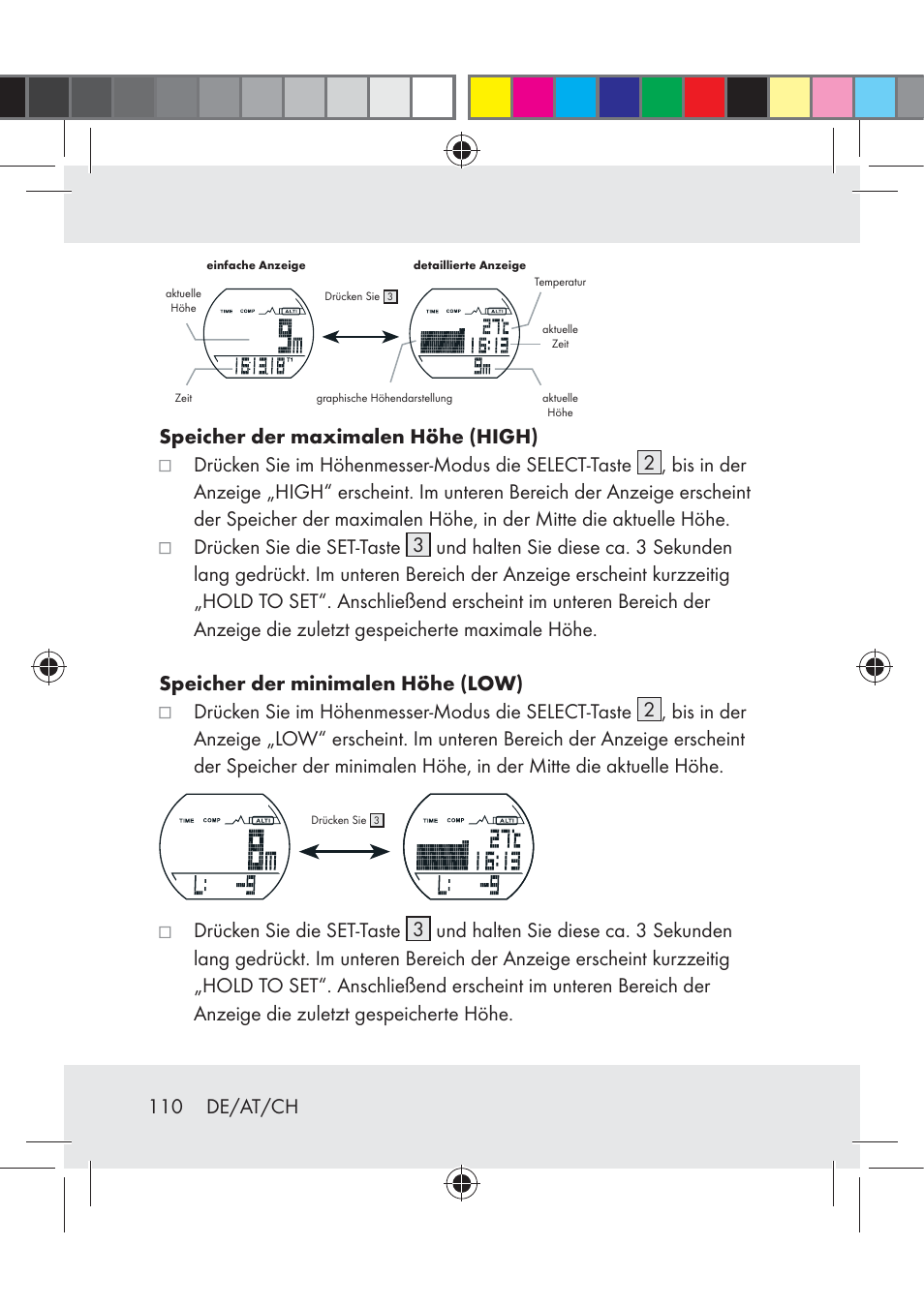 110 de/at/ch | Crivit Z31222 User Manual | Page 110 / 115