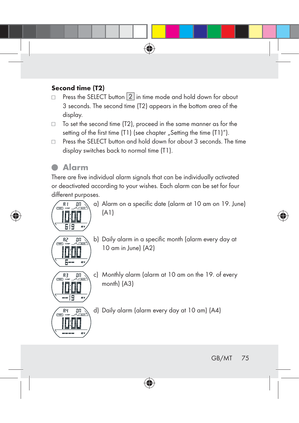 Alarm | Crivit Z31222 User Manual | Page 75 / 115