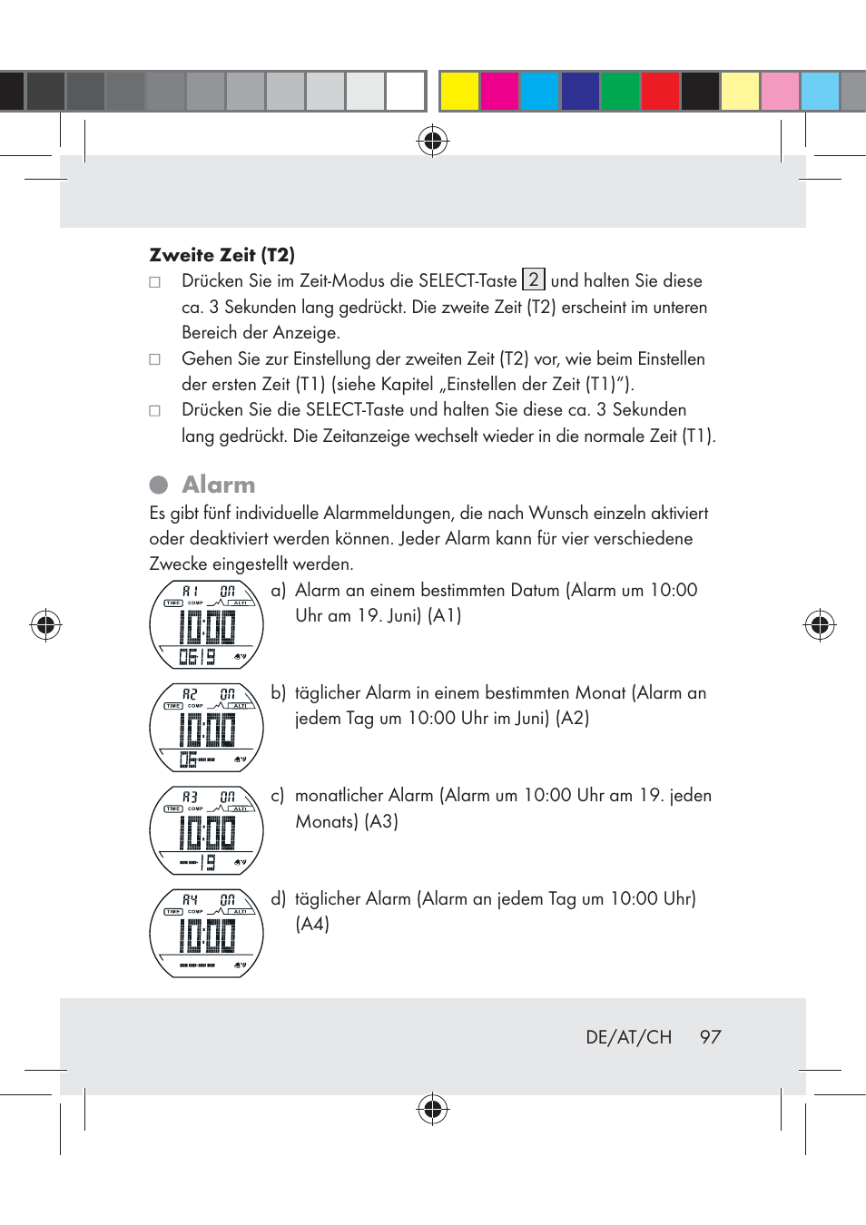 Alarm | Crivit Z31222 User Manual | Page 97 / 115