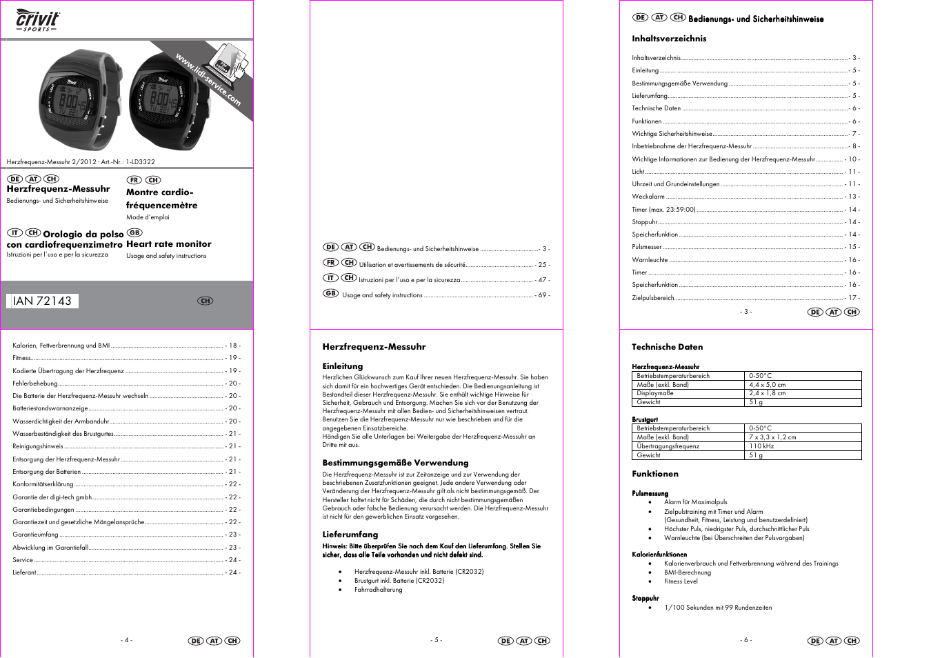Crivit 1-LD3322 User Manual | 16 pages