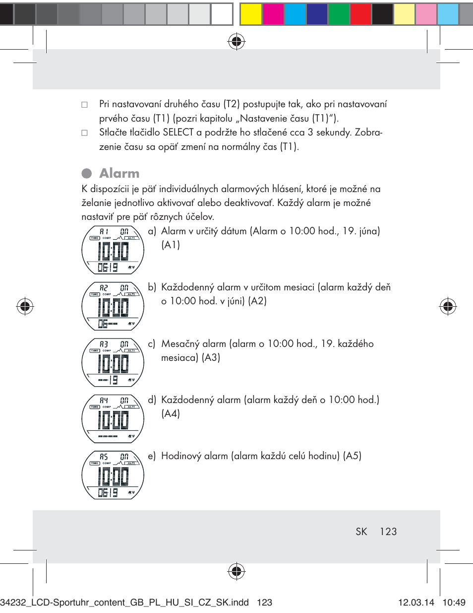 Alarm | Crivit Z32130 User Manual | Page 123 / 141