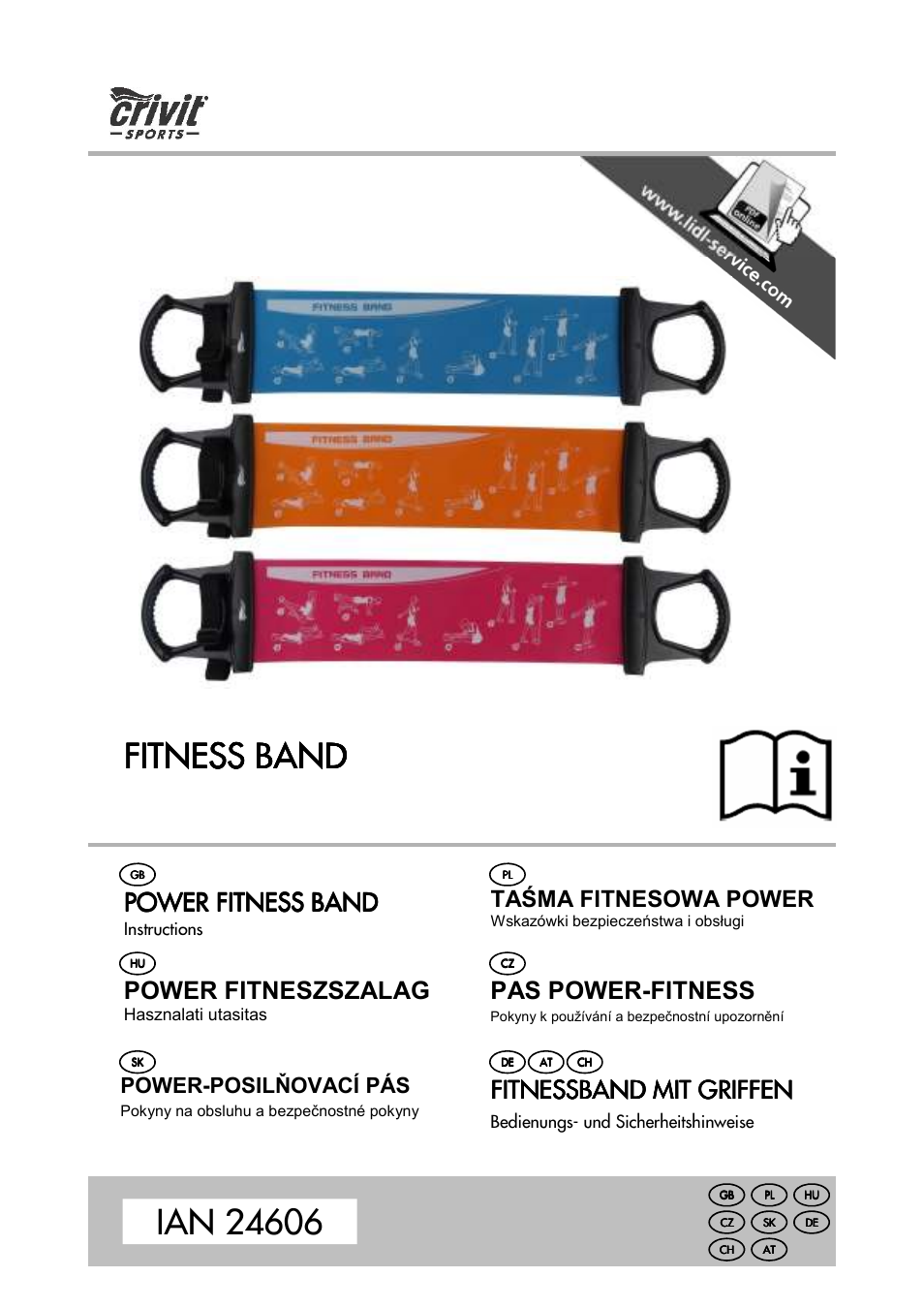 Crivit Fitness Band User Manual | 19 pages