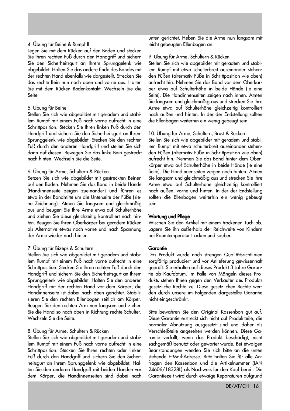 Crivit Fitness Band User Manual | Page 16 / 19