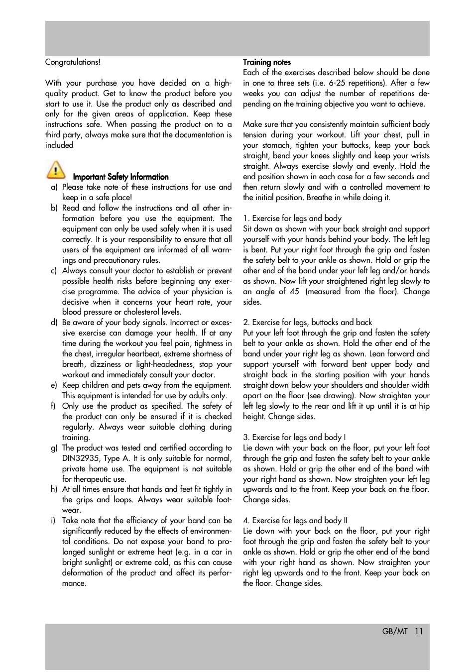 Crivit Fitness Band User Manual | Page 11 / 17