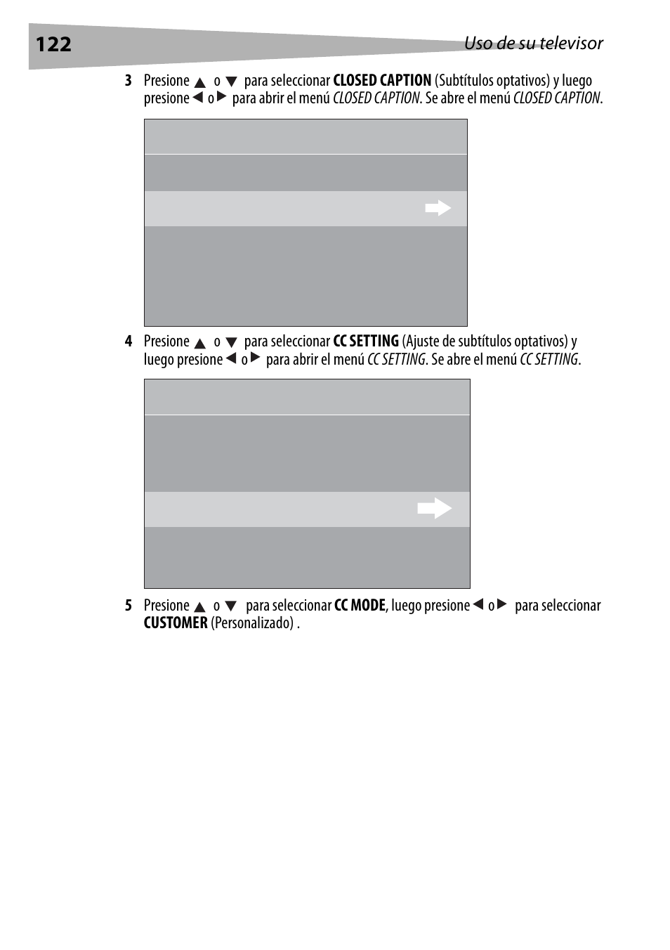 Cc type cc mode cc customer customer | Dynex DX-R24TV User Manual | Page 122 / 142