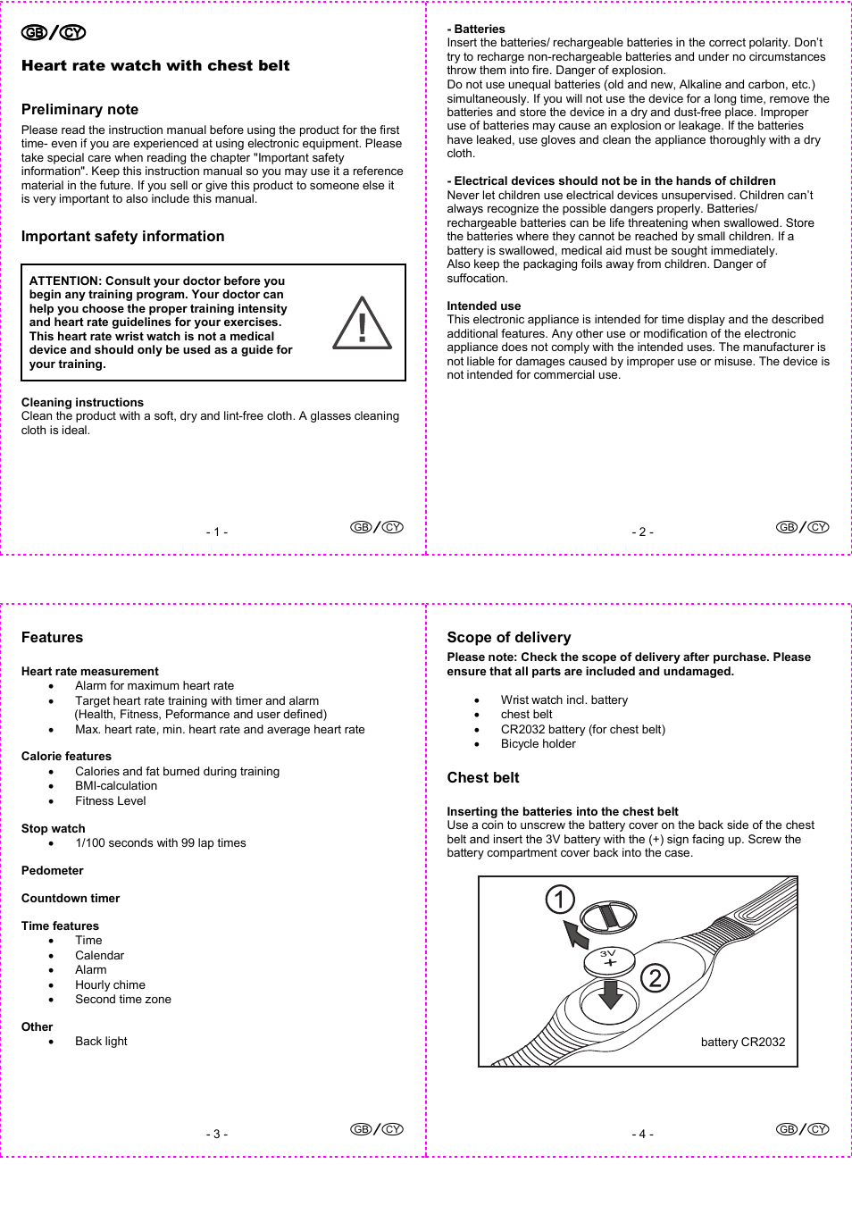 Crivit 1-LD3292 User Manual | Page 2 / 18