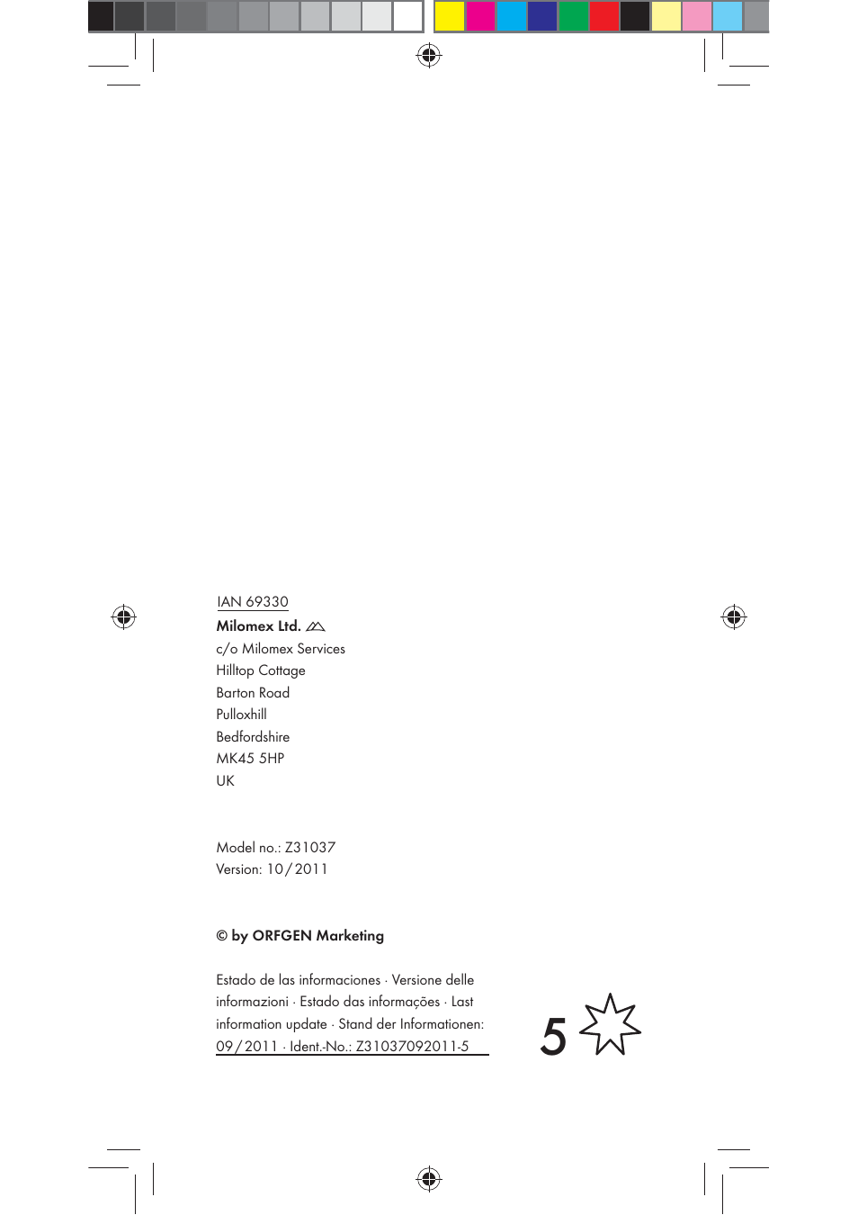 Crivit Z31037 User Manual | Page 47 / 47